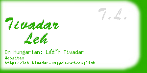 tivadar leh business card